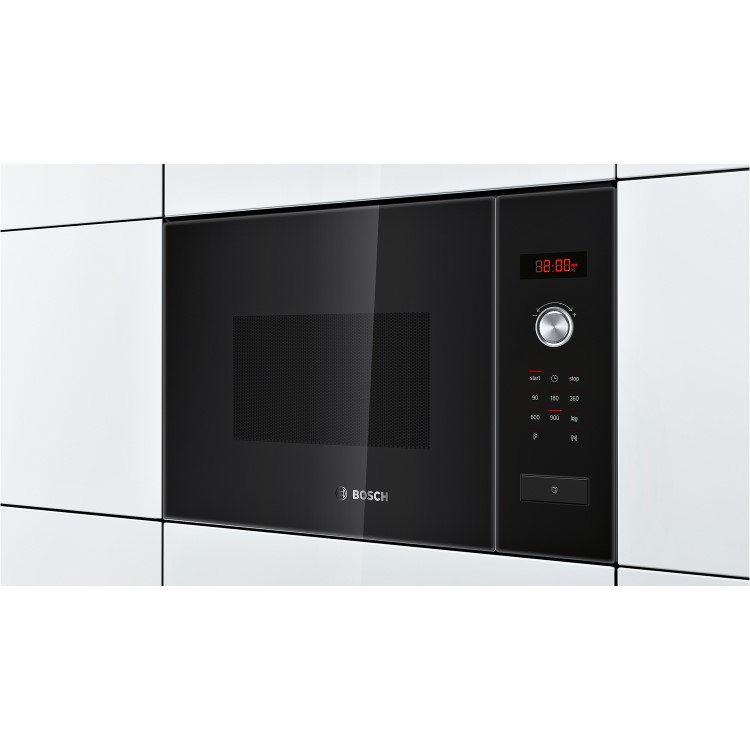 GRADE A1 - Bosch HMT84M664B Black Built-in Microwave Oven