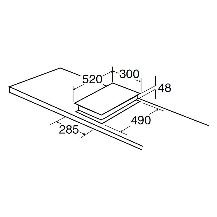 Refurbished CDA Domino HN3621FR Glass 30cm Induction Hob 2 Zone Front Control Stainless Steel