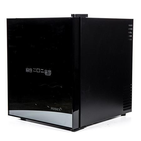Refurbished Husky HN5 16 Bottle Freestanding Counter Top Wine Cooler Single Zone 43cm Wide 52cm Tall - Black