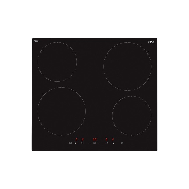 Refurbished CDA HN6111FR 60cm Induction Hob Front Control With Booster On Front Zones