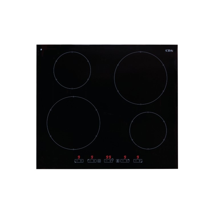 GRADE A1 - CDA HN6411FR 61cm 4 Zone Touch Control Induction Hob  Configurable To Use 13-16-25-32 Amps