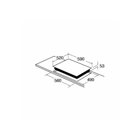 CDA HN6730FR 58cm Slider Control Four Zone Frameless Induction Hob Black