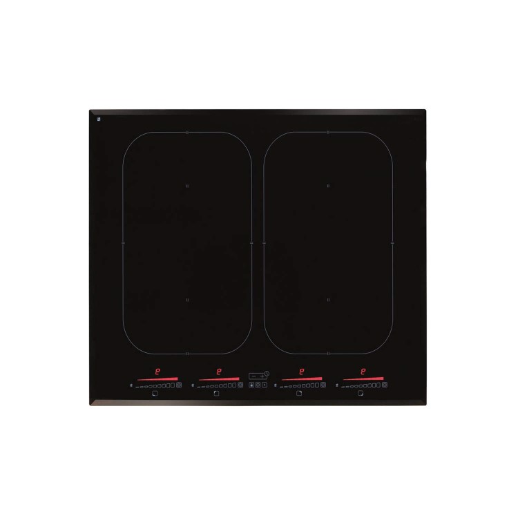 CDA HN6840FR 58cm Touch Control FlexiZone Frameless Induction Hob Black