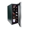 Husky 12 Bottle Freestanding Under Counter Wine Cooler Single Zone Tall - Black