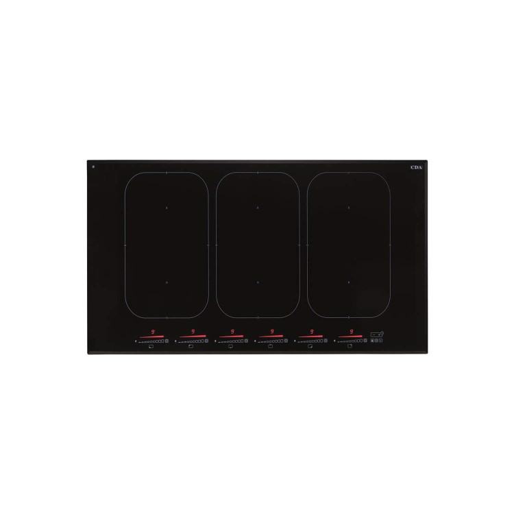 CDA HN9840FR 90cm Slider Control FlexiZone Frameless Induction Hob Black