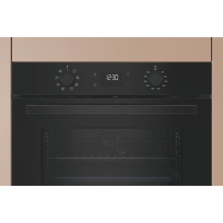Refurbished Hotpoint Class 2 Multiflow HO 455C B UK Single Electric Fan Oven - Black