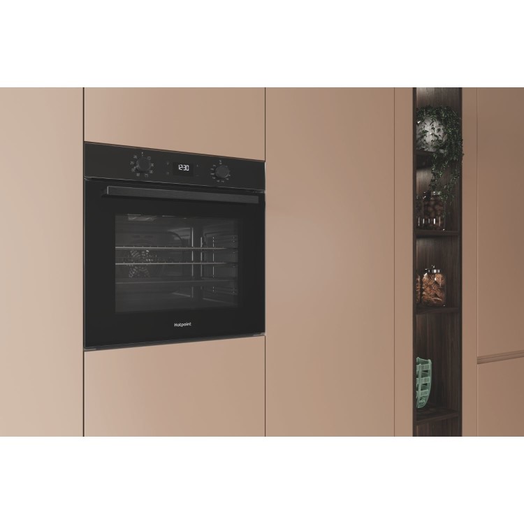 Hotpoint Class 2 Electric Fan Assisted Single Oven - Black