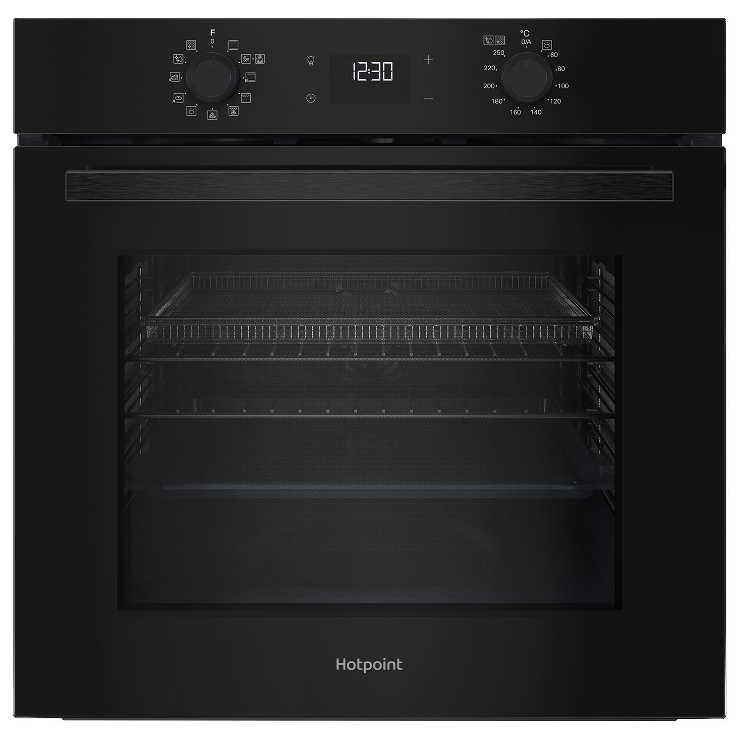 Hotpoint HO458CFB Built In Electric Single Oven in Black 71L