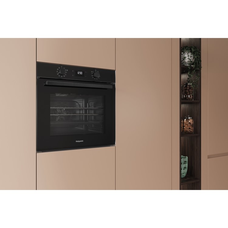Hotpoint Class 2 HO458HBUK Electric Fan Assisted Single Oven - Black
