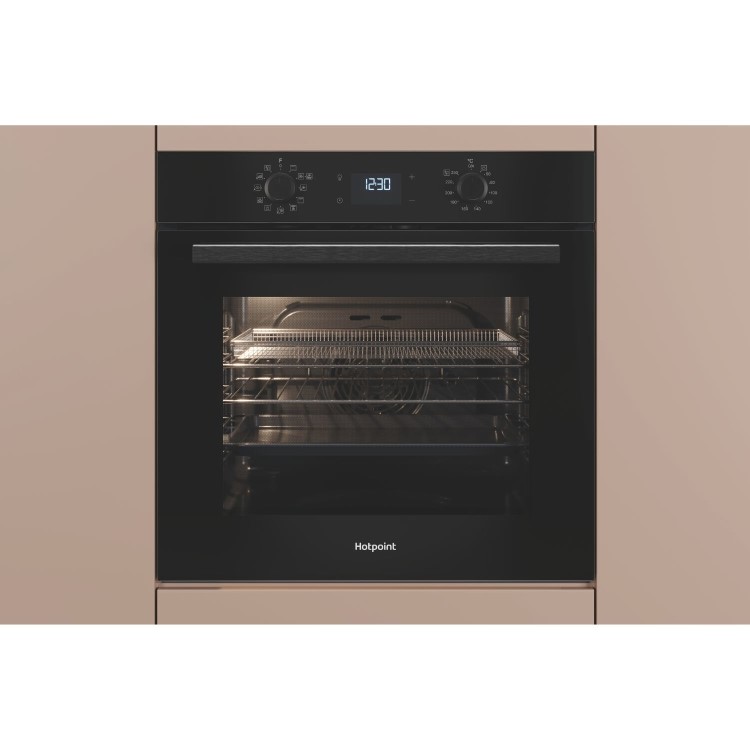Hotpoint Class 2 Electric Fan Assisted Single Oven with Air Fry  - Black