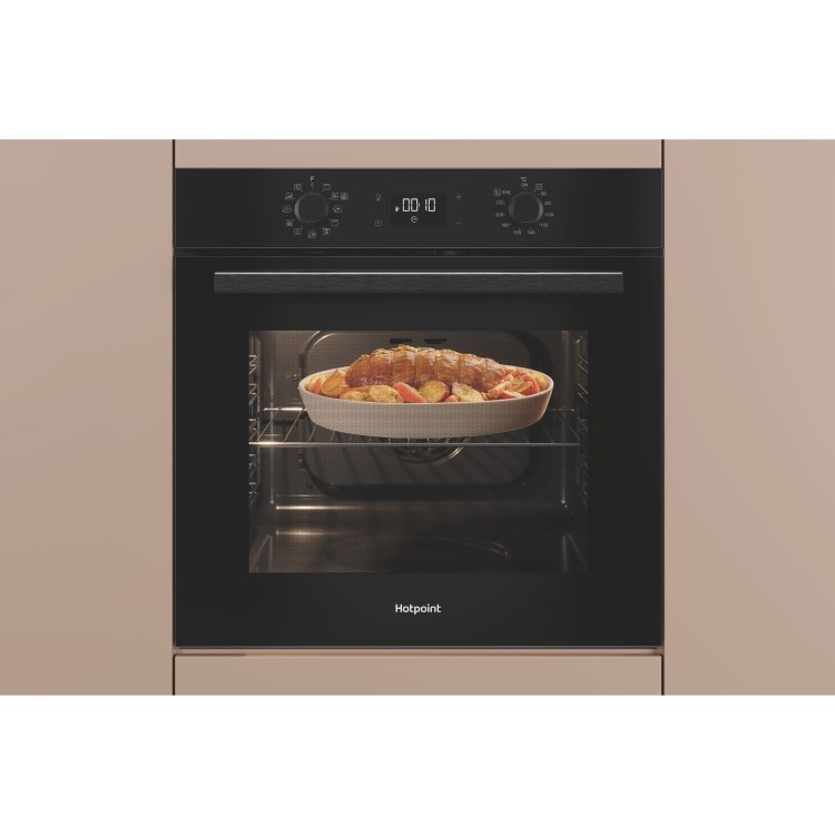 Hotpoint Class 2 Electric Fan Assisted Single Oven with Air Fry  - Black