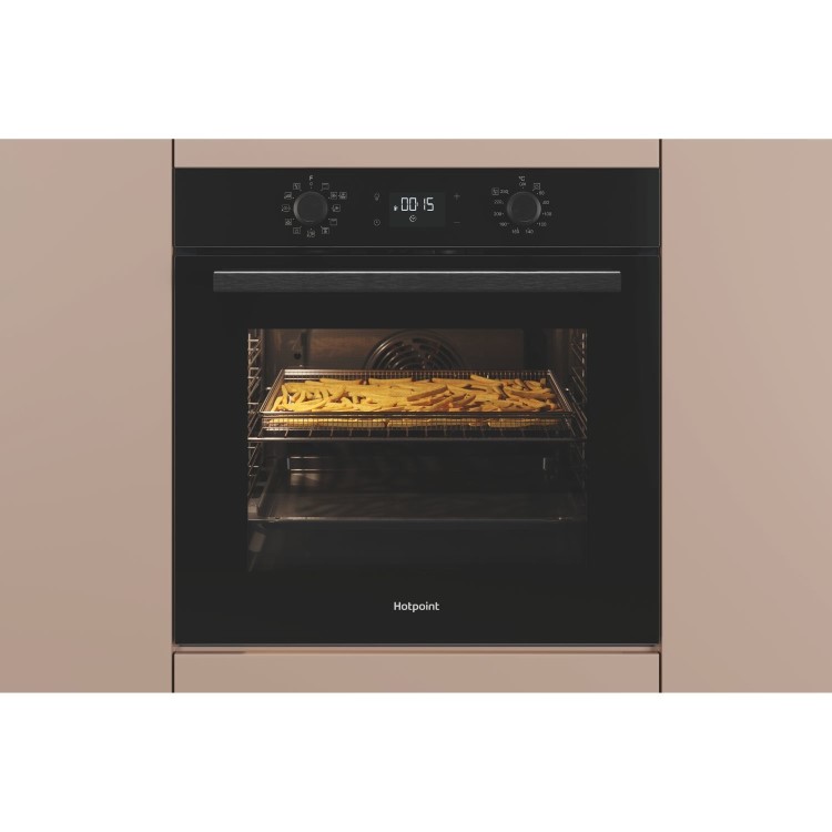Hotpoint Class 2 Electric Fan Assisted Single Oven with Air Fry  - Black