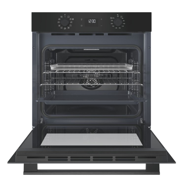 Hotpoint Class 2 Electric Fan Assisted Single Oven with Air Fry  - Black