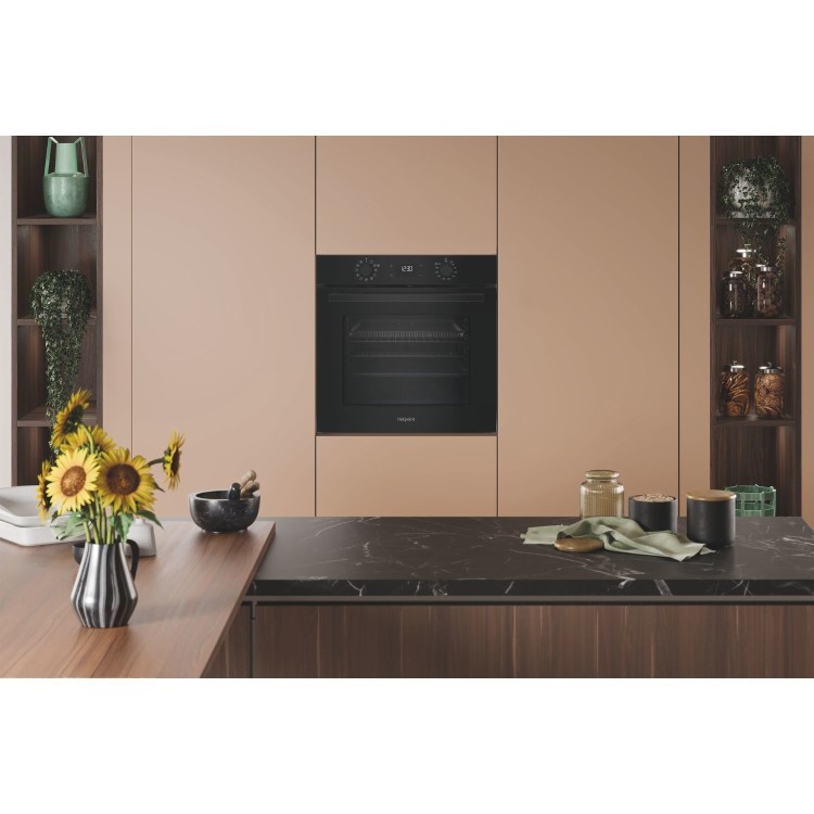 Hotpoint Class 2 Electric Fan Assisted Single Oven with Air Fry  - Black