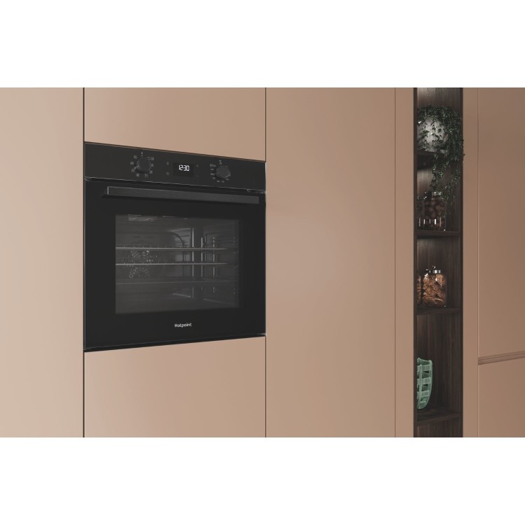 Hotpoint Class 2 Electric Fan Assisted Single Oven with DualClean - Black