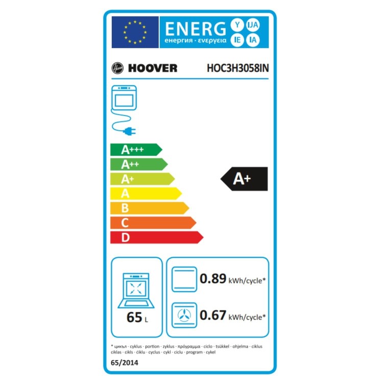 Hoover HOC3H3058IN Electric Single Oven - Stainless Steel