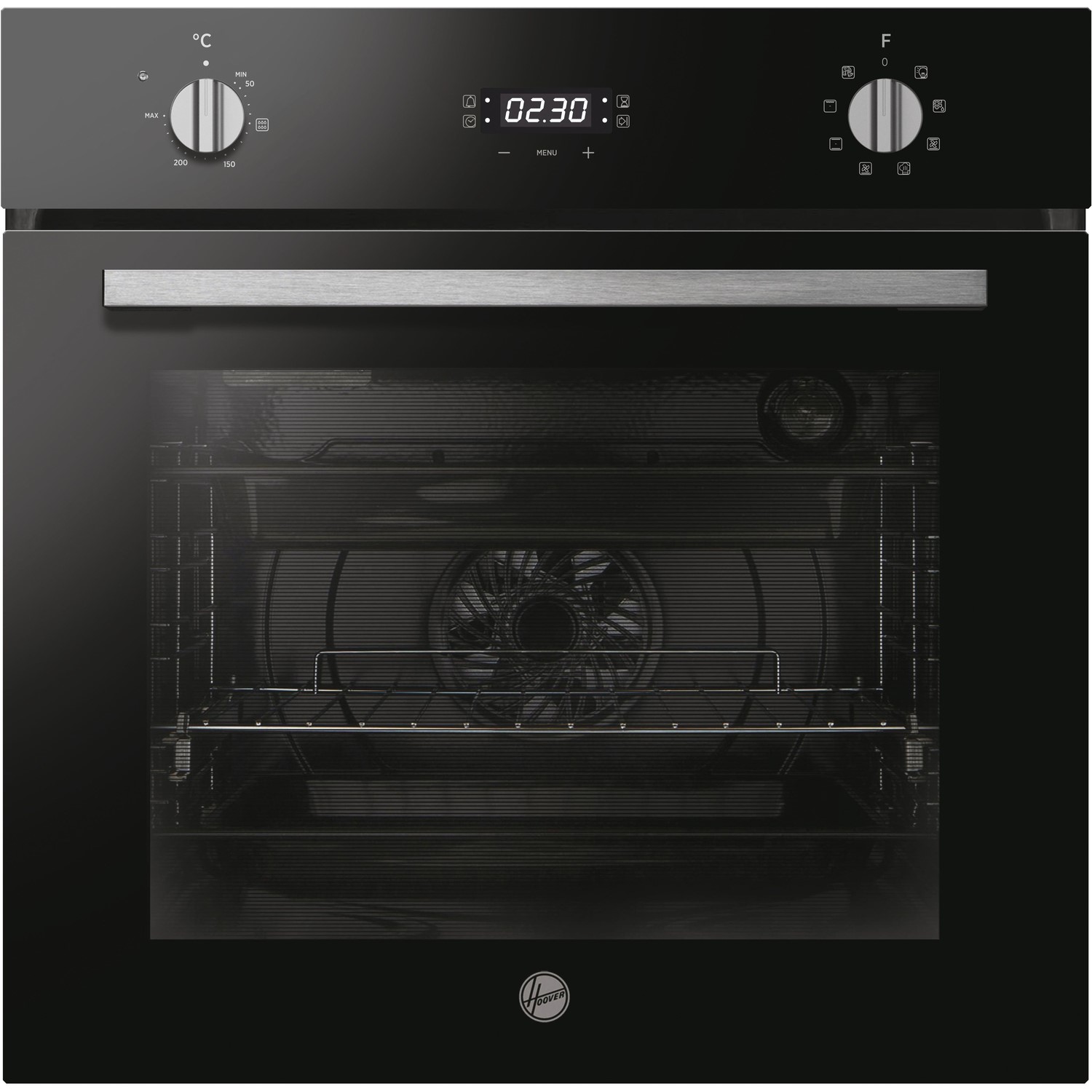 Hoover 8 Function Electric Single Oven with Hydrolytic Cleaning - Black