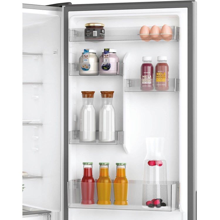 Refurbished Hoover HOCE4T620EXK Freestanding 377 Litre 70/30 Frost Free Fridge Freezer Silver