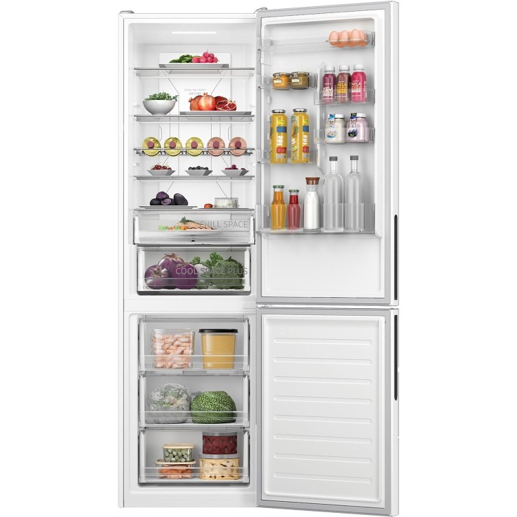 Refurbished Hoover H-Fridge 500 HOCE7T620DWK Freestanding 377 Litre 70/30 Fridge Freezer White