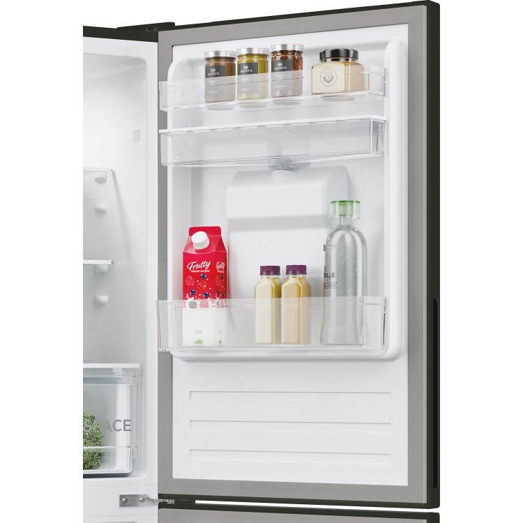 Refurbished Hoover HOCT3L517FWBK Freestanding 246 Litre 50/50 Fridge Freezer With Water Dispenser Black