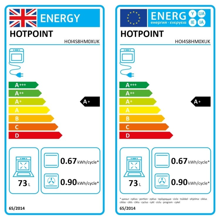 GRADE A2 - Hotpoint Class 4 HOI4S8HM0XUK Electric Fan Assisted Single Oven with Air