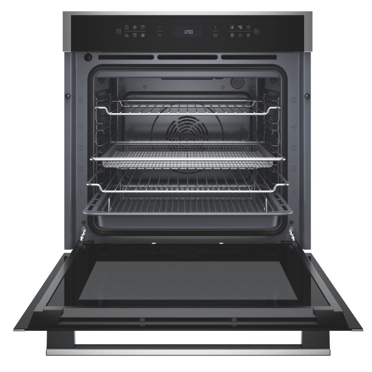 Hotpoint Class 6 Electric Fan Assisted Single Oven with Air Fry and GentleSteam Cooking - Stainless Steel