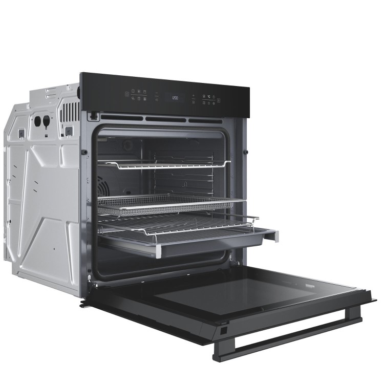 Refurbished Hotpoint Class 6 ActiveMultiflow HOI68PT1SBUK Electric Single Fan Oven with Air Fry and DualClean- Black