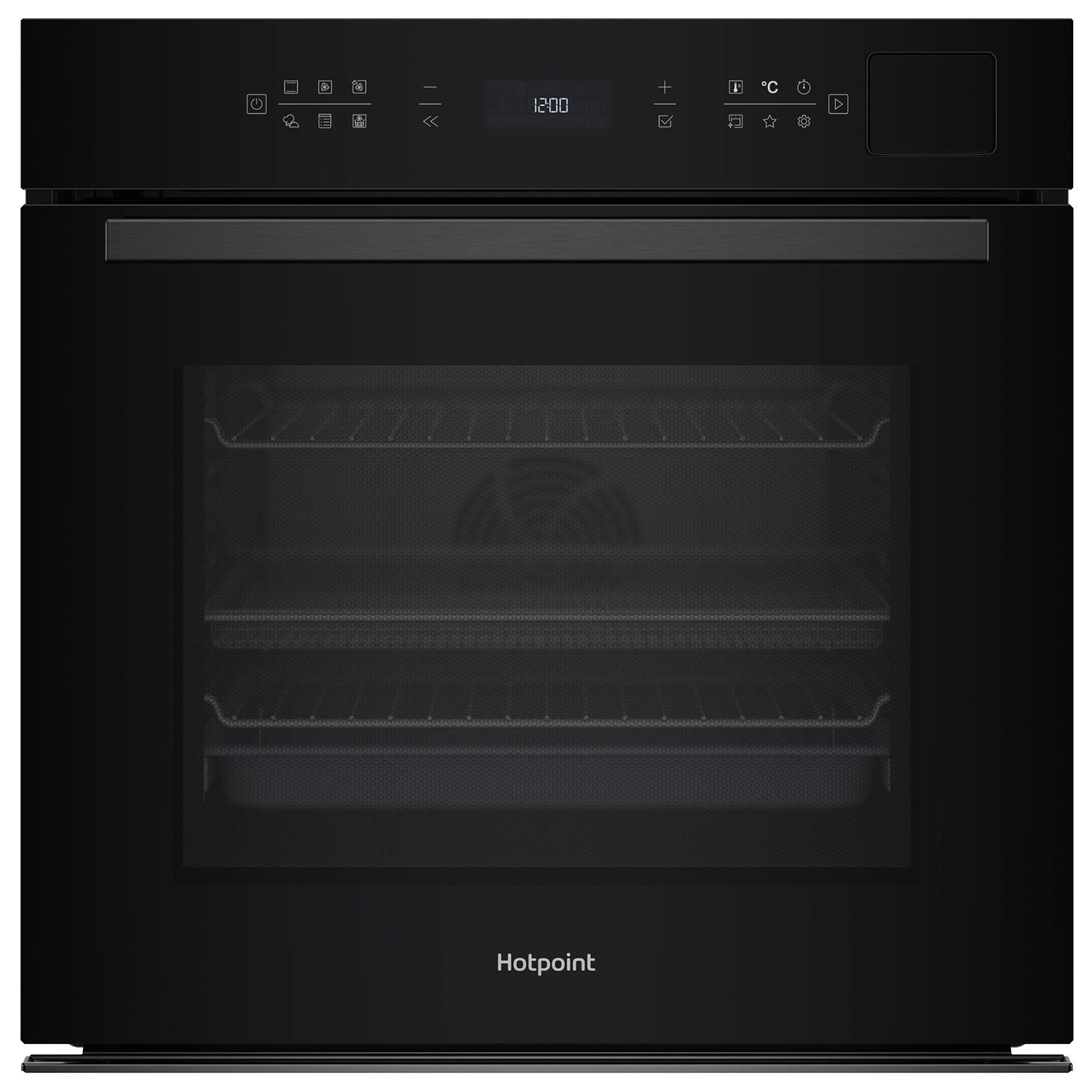 Hotpoint HOI6A8PT1SB Built In Electric Pyrolytic Oven in Black 73L A R