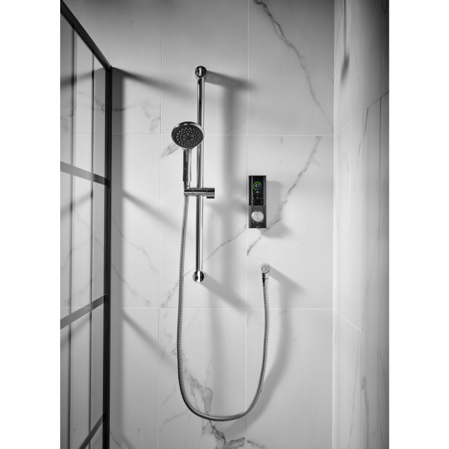 Triton HOME Digital Mixer Shower Pumped All-in-One Ceiling Pack with Riser Rail Low Pressure Gravity