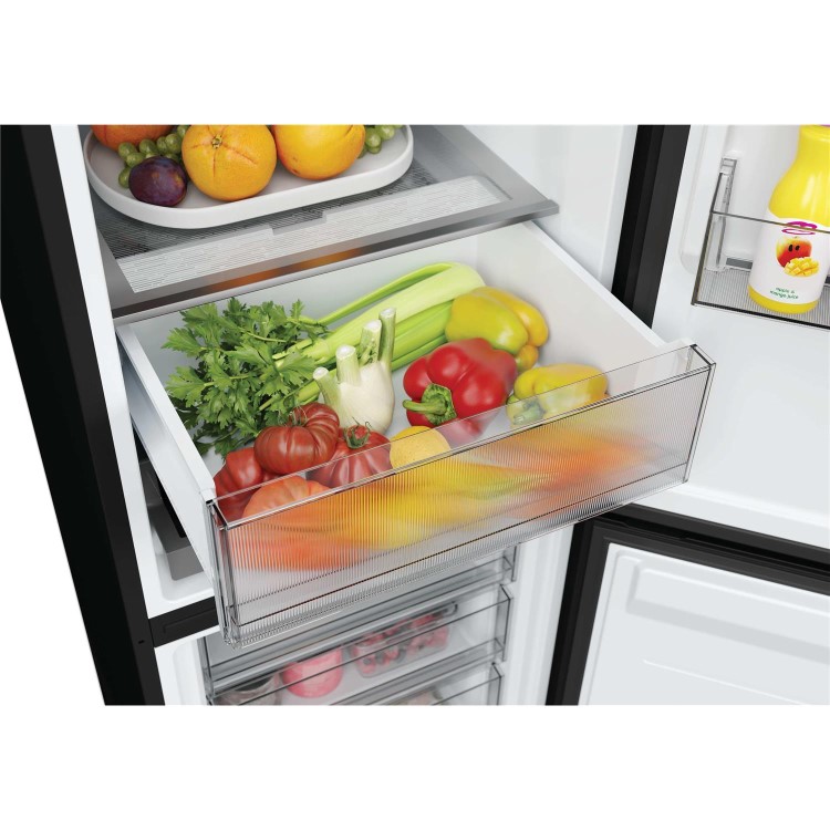 Hoover H-COMBI 300 306 Litre 50/50 Freestanding Fridge Freezer - Black