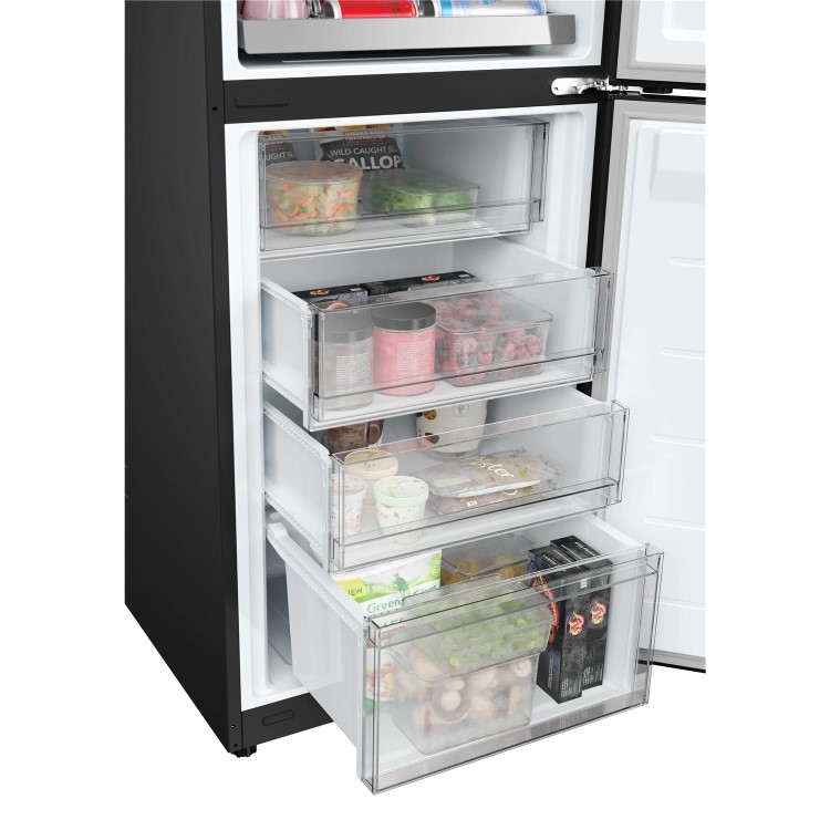 Hoover H-COMBI 300 306 Litre 50/50 Freestanding Fridge Freezer - Black