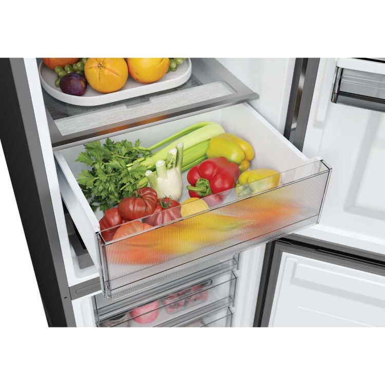 Hoover 306 Litre 50/50 Freestanding Fridge Freezer - Inox
