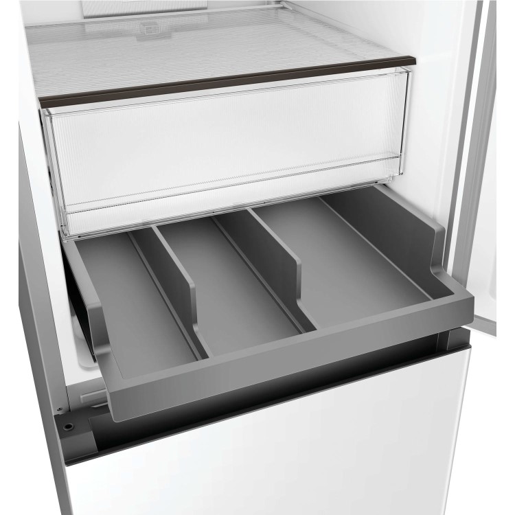 Hoover 306 Litre 50/50 Freestanding Fridge Freezer - Inox