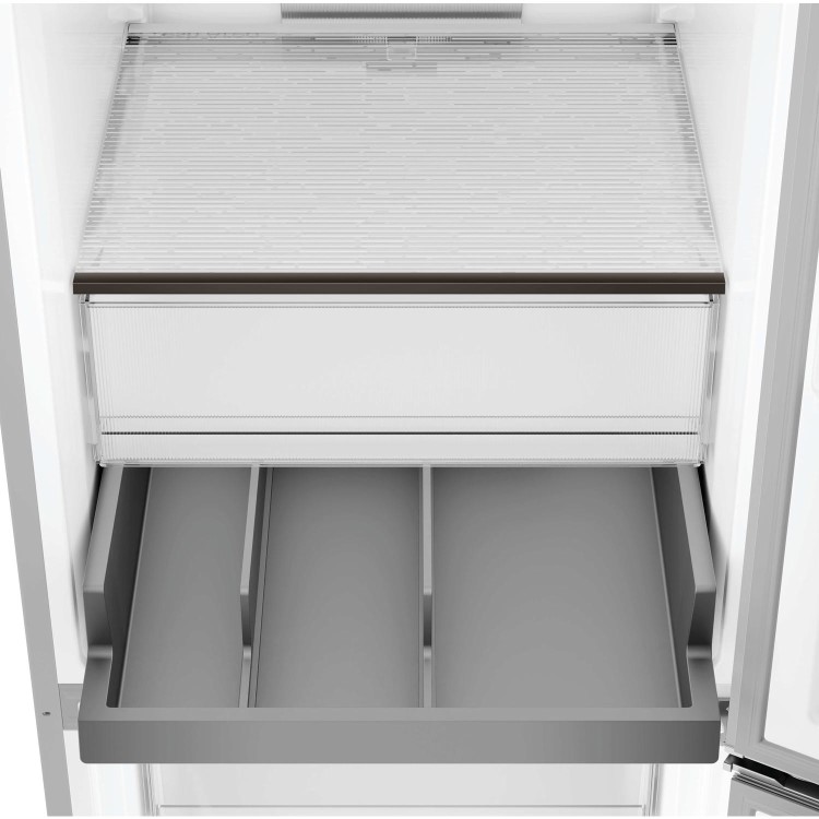 Hoover 306 Litre 50/50 Freestanding Fridge Freezer - Inox
