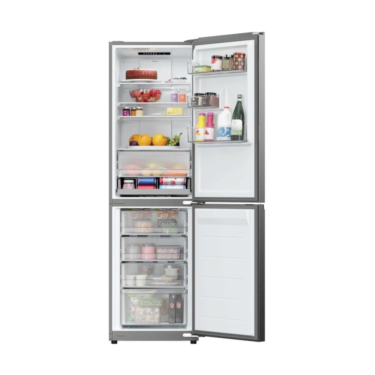 Hoover 306 Litre 50/50 Freestanding Fridge Freezer - Inox