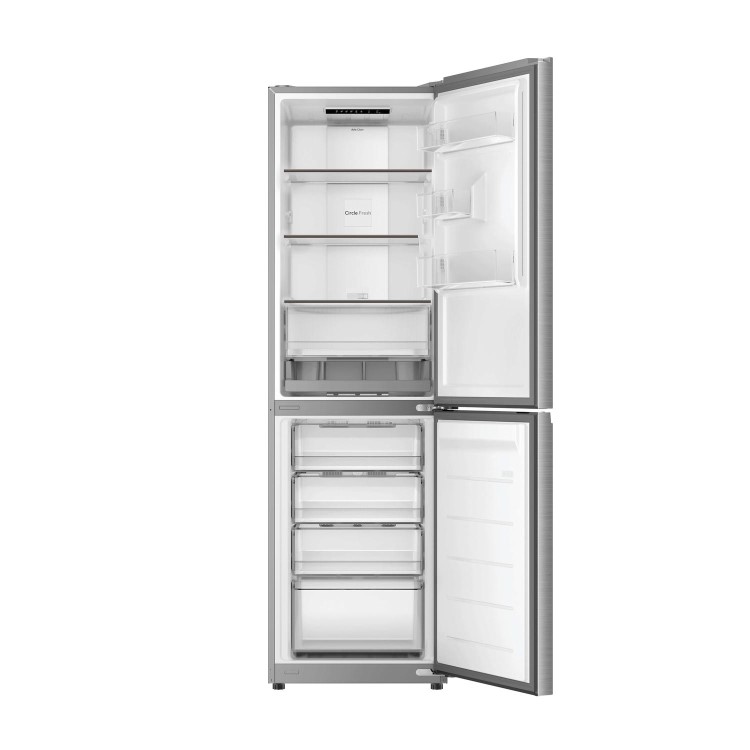 Hoover 306 Litre 50/50 Freestanding Fridge Freezer - Inox