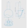 Best HOOD-BE-FU-80-BL 80cm Fusion Chimney Cooker Hood Stainless Steel And Mirror Glass