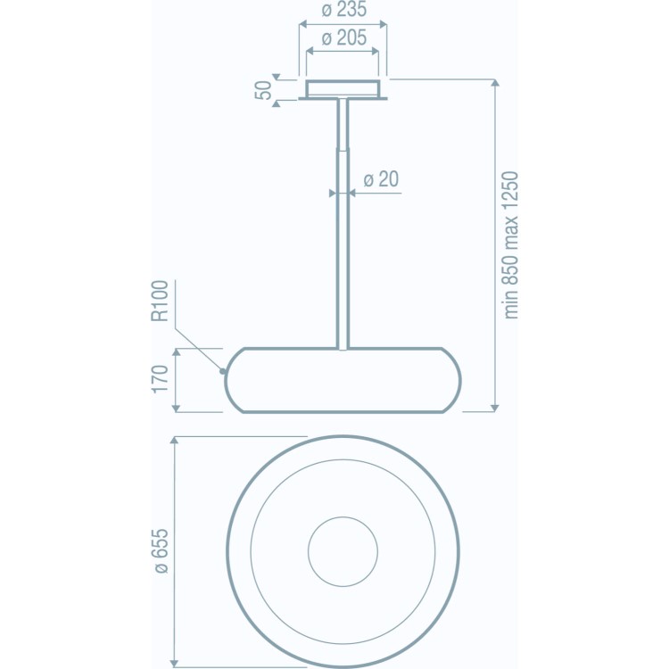 Best HOOD-BE-GE-65-WH Gemini 65cm Island Cooker Hood White
