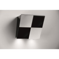 Best HOOD-BE-KE-55-BL 55cm Keys Angled Chimney Cooker Hood Black And Polished Stainless Steel