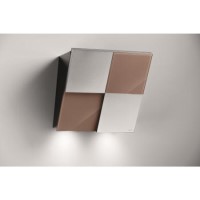 Best HOOD-BE-KE-55-LA 55cm Keys Angled Chimney Cooker Hood Latte And Polished Stainless Steel