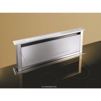 Best HOOD-BE-LE-60-WH Lift 60cm Downdraft Extractor in White Glass External Motor Version