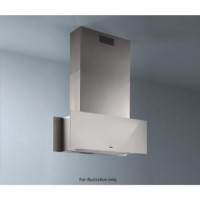 Best HOOD-BE-SE-90-WH Secret 900mm Pendant Island Hood in Stainless Steel & White Painted Glass