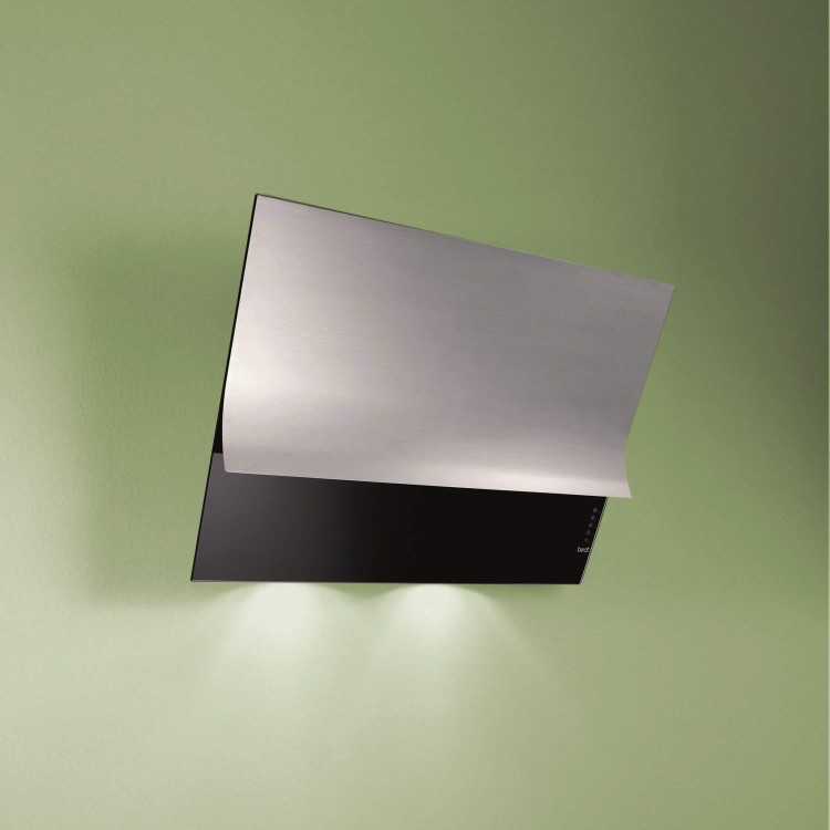 Best HOOD-BE-SF-80-BL Surf Angled 80cm Chimney Cooker Hood Black