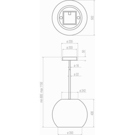 Best HOOD-BE-SH-50-CH Sphera 500mm Pendant Island Hood in Chrome