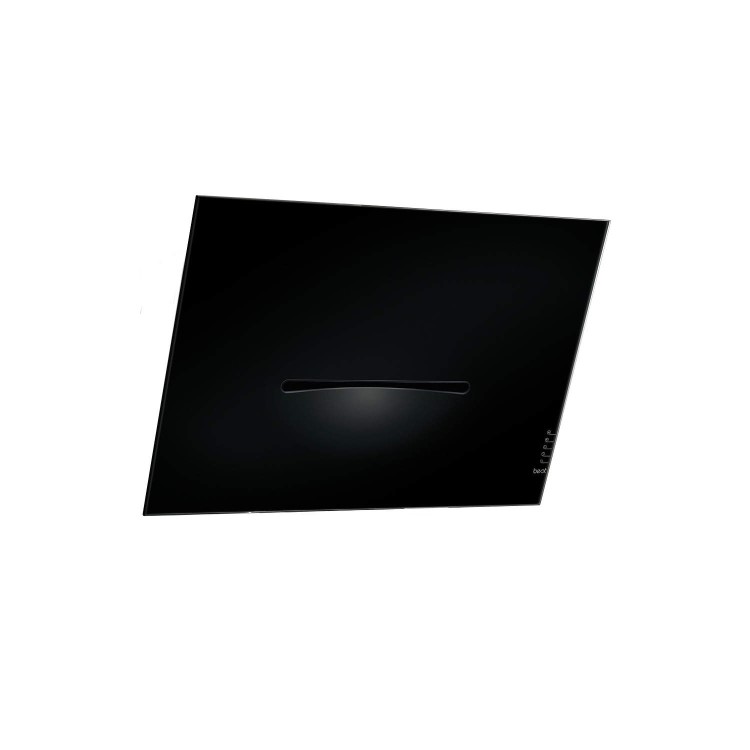 Best HOOD-BE-SM-80-BL 80cm Smooth Angled Chimney Cooker Hood Black