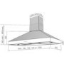 Britannia HOOD-BTH90-MC Latour 2-tone 90cm Chimney Cooker Hood Matt Cream With Stainless Steel