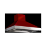 Britannia HOOD-BTH120-GR Latour 2-tone 120cm Chimney Cooker Hood Gloss Red With Stainless Steel