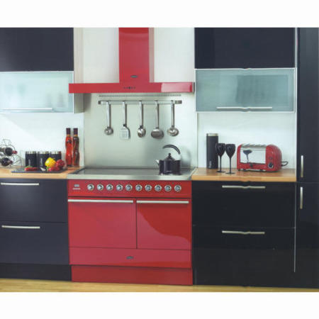 Britannia HOOD-K7088A90-R HOOD-K7088A-90-R Arioso 90cm Chimney Cooker Hood With ASC Gloss Red