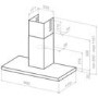 Best HOOD-UN-NE-60-SS Nettuno Shelf Style 60cm Chimney Cooker Hood Stainless Steel
