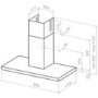 Best HOOD-UN-NE-90-SS Nettuno Shelf Style 90cm Chimney Cooker Hood Stainless Steel